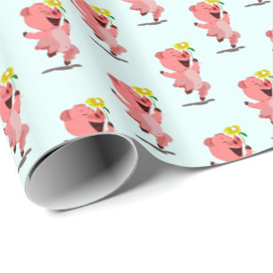 Inpakpapier met Gelukkig Biggetje