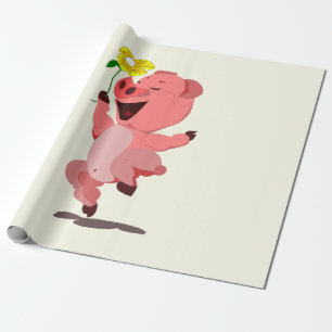Inpakpapier met Gelukkig Biggetje