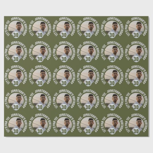 inpakpapier met golfthema voor mannen (Vlak)