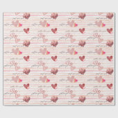 Inpakpapier met harten (Vlak)