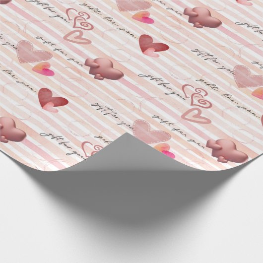 Inpakpapier met harten (Hoek)