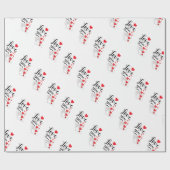 Inpakpapier met Love You-ontwerp. (Vlak)