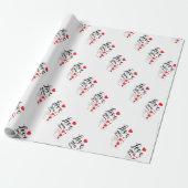 Inpakpapier met Love You-ontwerp. (Uitgerold)