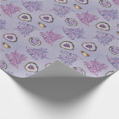 Inpakpapier met Paarse kristalpatroon (Hoek)