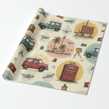 Inpakpapier met reispatroon