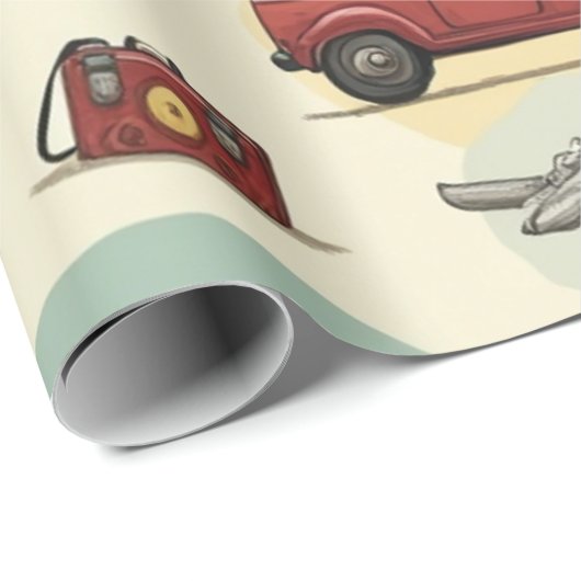 Inpakpapier met reispatroon (Rol Hoek)