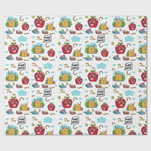 inpakpapier met schoolthema (Vlak)