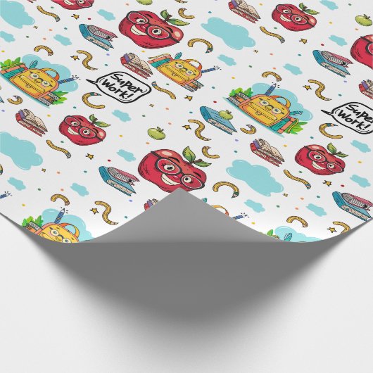 inpakpapier met schoolthema (Hoek)