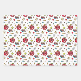 inpakpapier met schoolthema vel