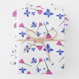 Inpakpapier met verse bloemen vel