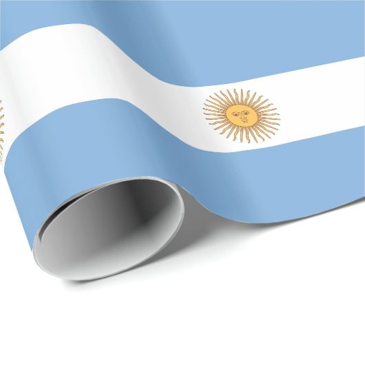 Inpakpapier met vlag van Argentinië (Rol Hoek)