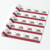 Inpakpapier met vlag van Californië (Uitgerold)