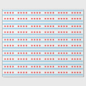 Inpakpapier met vlag van Chicago (Vlak)