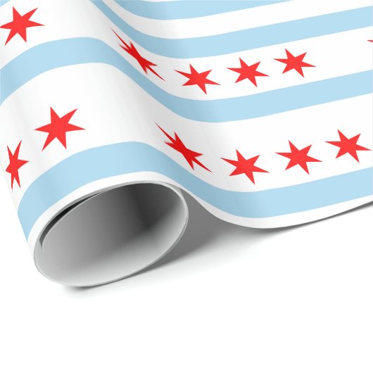 Inpakpapier met vlag van Chicago (Rol Hoek)