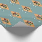 Inpakpapier met vlag van Delaware (Hoek)