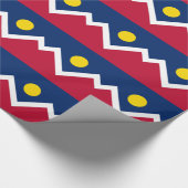 Inpakpapier met vlag van Denver City (Hoek)