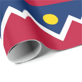 Inpakpapier met vlag van Denver City (Rol Hoek)