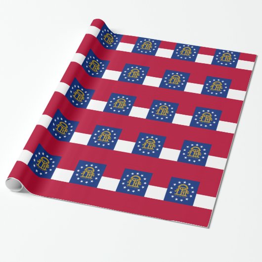 Inpakpapier met vlag van Georgië (Uitgerold)