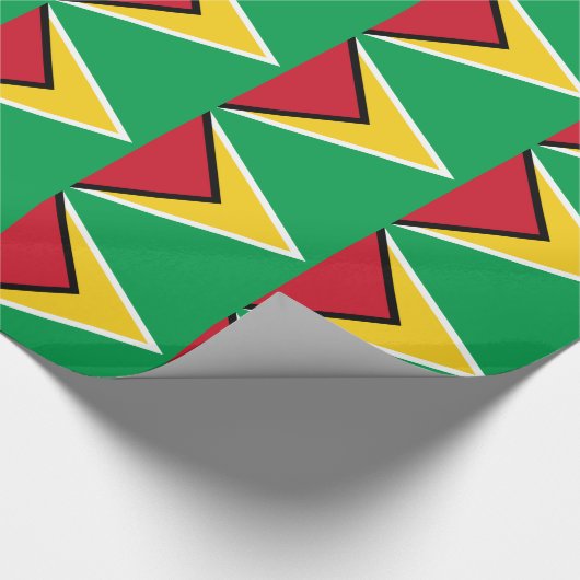 Inpakpapier met vlag van Guyana (Hoek)