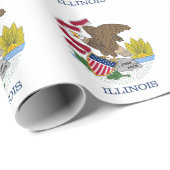 Inpakpapier met vlag van Illinois (Rol Hoek)