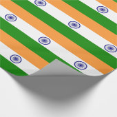 Inpakpapier met vlag van India (Hoek)