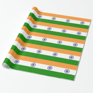 Inpakpapier met vlag van India