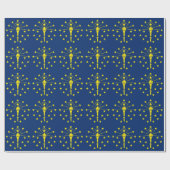 Inpakpapier met vlag van Indiana (Vlak)