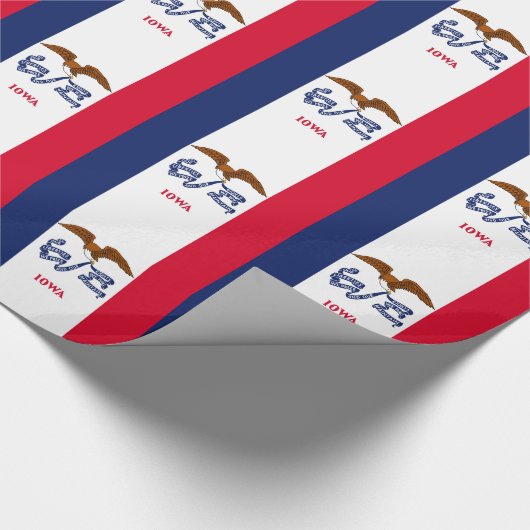Inpakpapier met vlag van Iowa (Hoek)