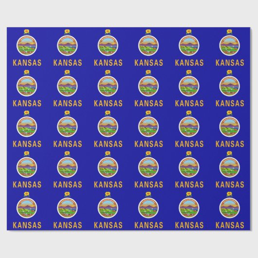 Inpakpapier met vlag van Kansas (Vlak)