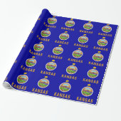 Inpakpapier met vlag van Kansas (Uitgerold)