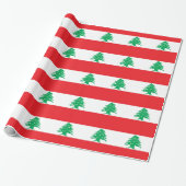 Inpakpapier met vlag van Libanon (Uitgerold)