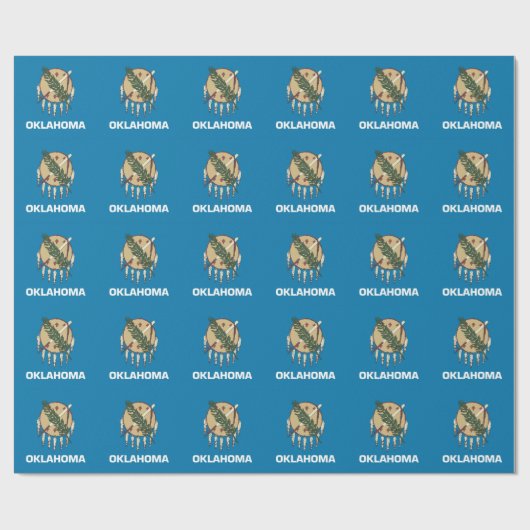 Inpakpapier met vlag van Oklahoma (Vlak)