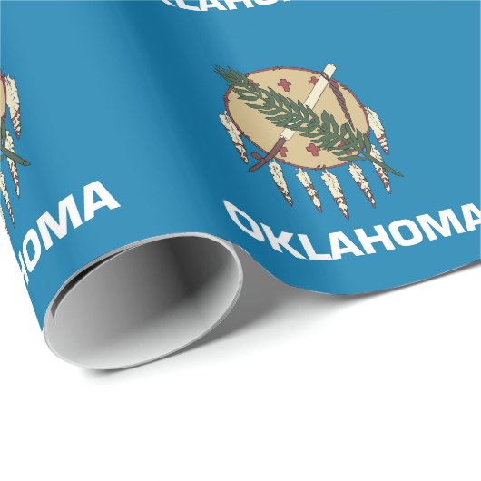 Inpakpapier met vlag van Oklahoma (Rol Hoek)