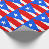 Inpakpapier met vlag van Puerto Rico (Hoek)