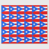 Inpakpapier met vlag van Puerto Rico (Vlak)