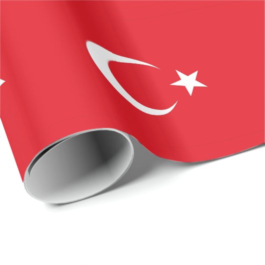 Inpakpapier met vlag van Turkije (Rol Hoek)