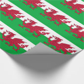 Inpakpapier met vlag van Wales, Verenigd Koninkrij (Hoek)
