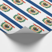 Inpakpapier met vlag van West Virginia (Hoek)