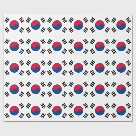 Inpakpapier met vlag van Zuid-Korea (Vlak)