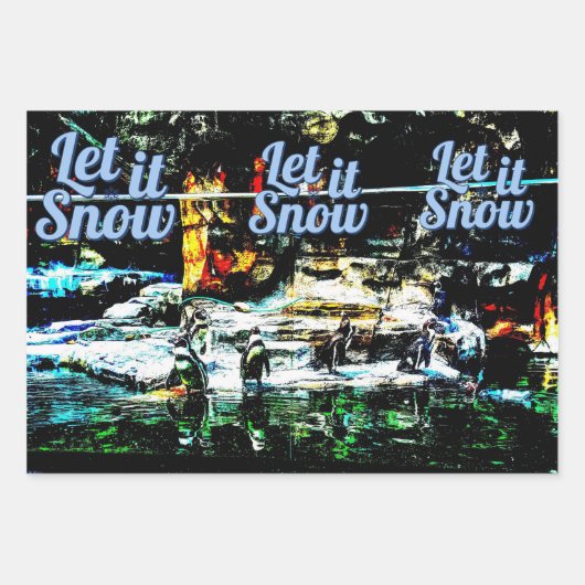 Inpakpapier met winterthema vel (Voorkant)