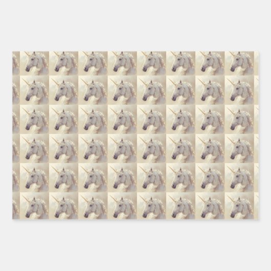 Inpakpapier met Witte Unicorn Sparkle  (Voorkant 2)