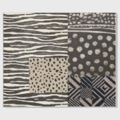 inpakpapier met zwart en beige design (Vlak)