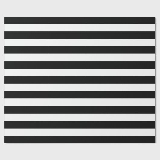 Inpakpapier met zwarte en witte strepen (Vlak)
