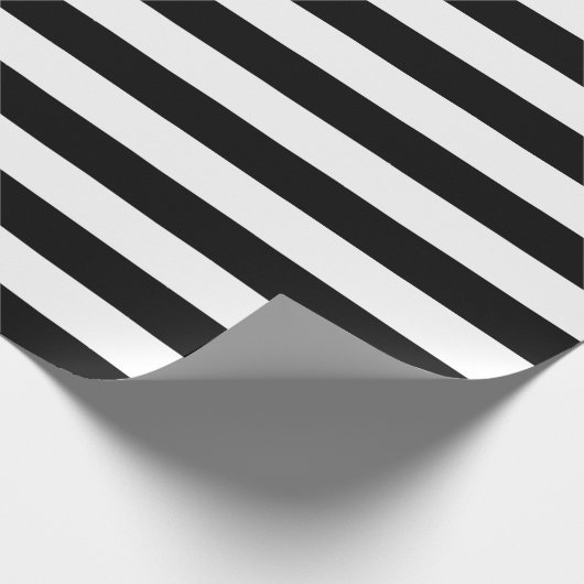Inpakpapier met zwarte en witte strepen (Hoek)