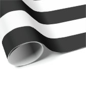 Inpakpapier met zwarte en witte strepen (Rol Hoek)