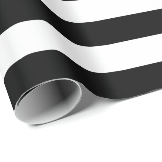 Inpakpapier met zwarte en witte strepen (Rol Hoek)