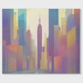 Inpakpapier Moderne Metropolitan Skyline (Vlak)