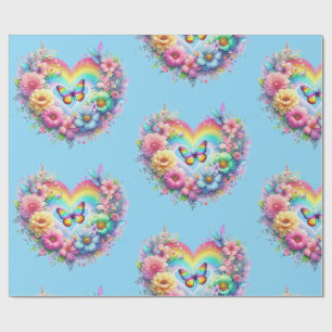 Inpakpapier-Pastelkleurig Lentebloem Inpakpapier