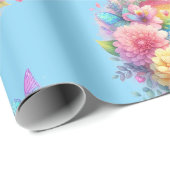 Inpakpapier-Pastelkleurig Lentebloem Inpakpapier (Rol Hoek)