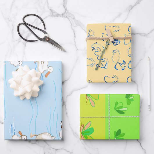 Inpakpapier Plat Vel Set van 3 (Voorkant)